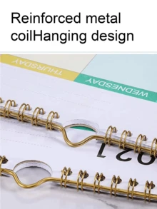 Calendario minimalista a gradiente di colori dal gennaio 2026 al giugno 2027, con un design fresco di fiori e alberi e un'ampia area di scrittura adatta per note, registrazioni e pianificazione di programmi, ideale per la casa e l'organizzazione. Carta spessa, spirale metallica rinforzata, design da appendere, minimalista ed elegante, aggiungendo un senso di design. - Pezzo unico - Visualizzare 6