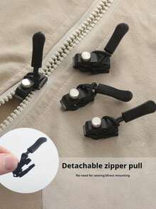 6/12pcs Universal Zipper Repair Kit - Easy To Install Seamless Zipper Slider Replacement, Suitable For Jackets, Luggage, Backpacks, Boots - Durable Black Zipper Pulls - Multicolor - View 13