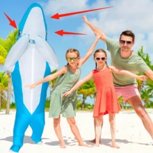 1/2/3pcs Adult Blue Shark Inflatable Costume, Inflatable Costume, Shark Costume, Adult Inflatable Costume, Christmas Anime Cosplay Costume Sea Fish Shark Mascot Fancy Dress Party Cosplay Halloween - Multicolor - View 40