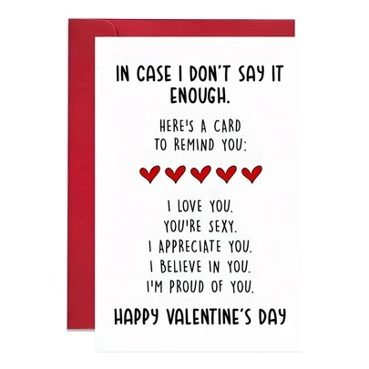 1 Pc Valentine's Day, Christmas Greeting Card For Spouse Or Partner - Romantic 'I Love You' Thanksgiving Card With Red Heart Design - Perfect For Wife, Girlfriend, Husband Or Boyfriend - Expresses Love, Perfect For Valentine's Day And Christmas Gifts