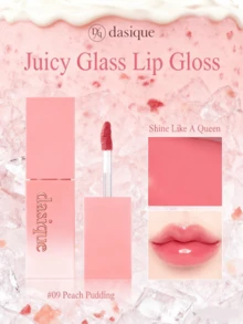 Dasique 亮泽唇彩，高光泽不粘腻保湿唇部彩妆，Y2K 时尚玫瑰女孩派对旅行日常最佳色彩魅力氛围假日必备，女士彩妆礼物圣诞礼物玫瑰女孩最佳色彩魅力氛围返校 - 09 Peach Pudding - 查看 11