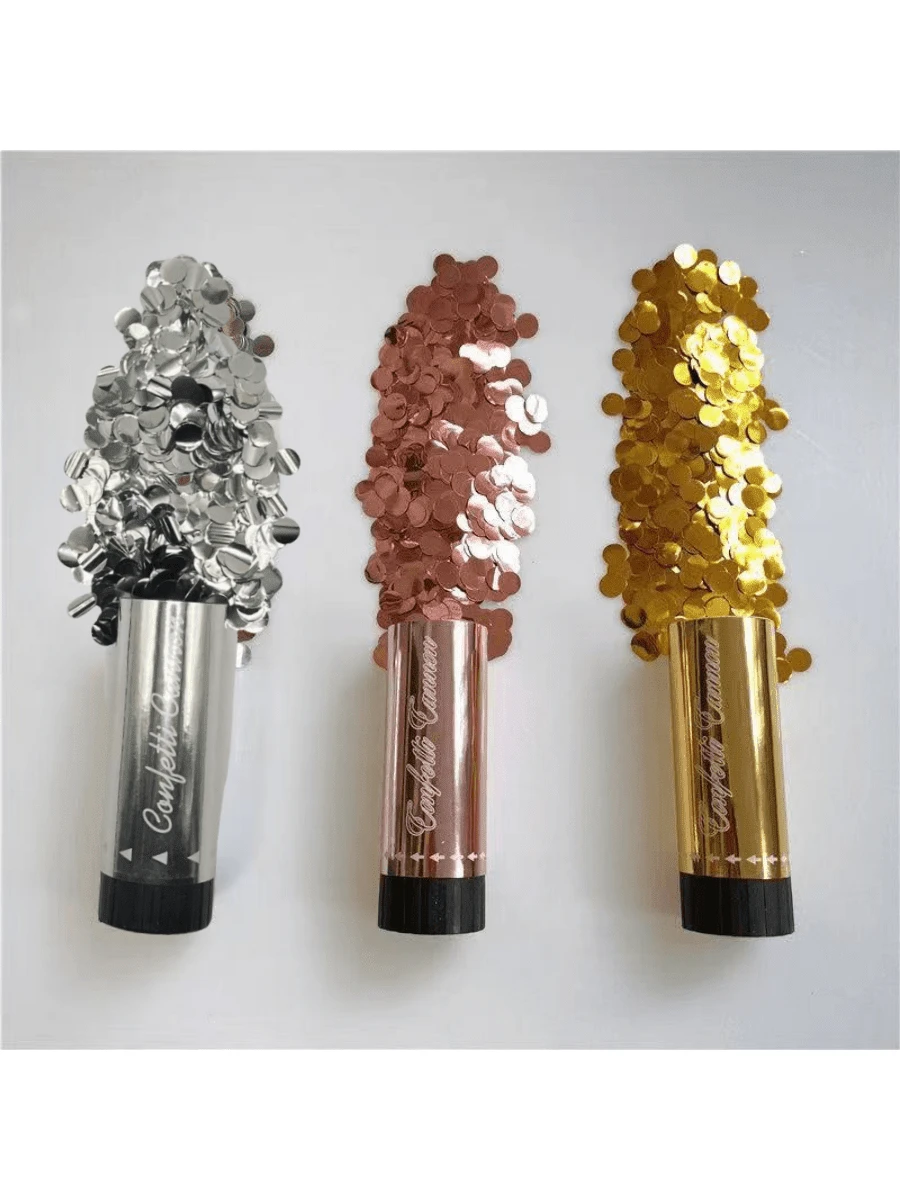 1/3/5pcs Party Handheld Confetti Poppers, Spring Flower Spray Cannon For Birthday Wedding Holiday Party, Party Decoration Supplies - Multicolor - View 1