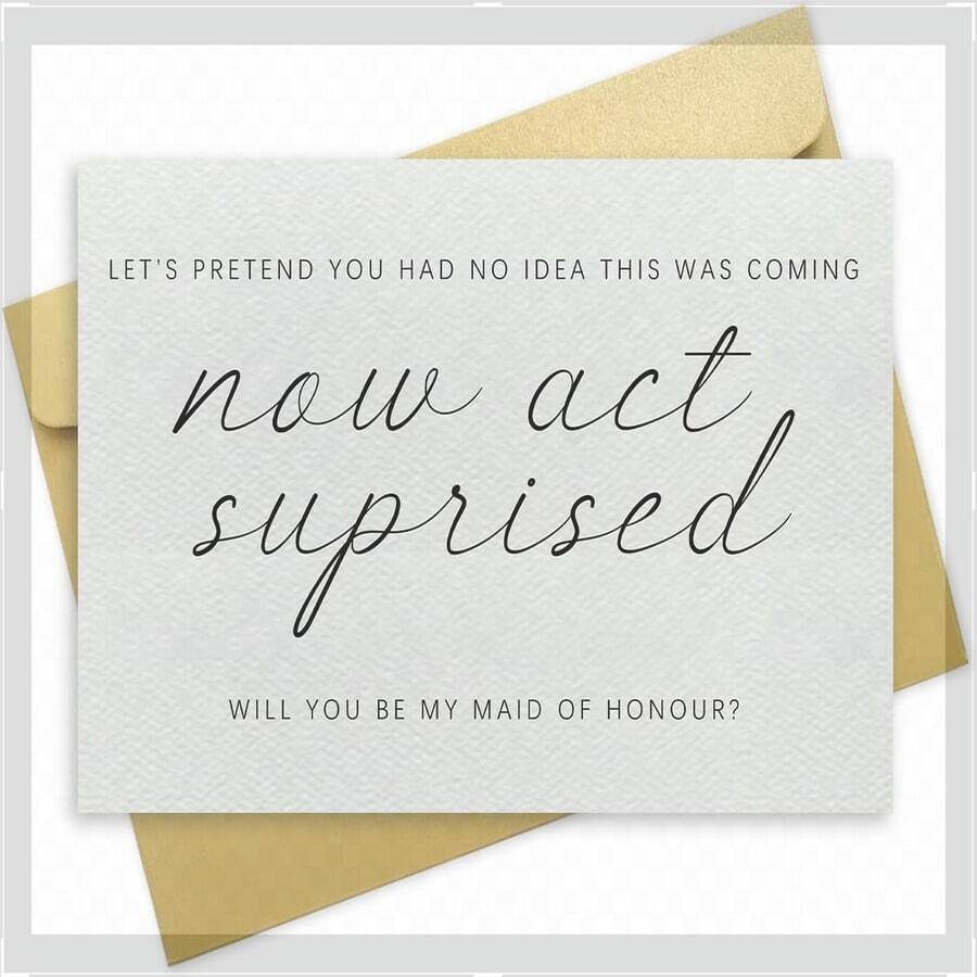 OJsensai Will You Be My Maid Of Honor Card For Sister Friends, Maid Of Honor Proposal, Wedding Proposal Gifts For Maid Of Honour - 如圖 - 查看 1