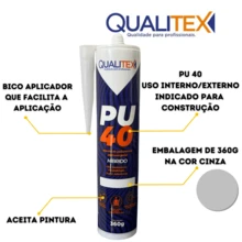 PU40 Sealant Glue White/Black/Gray 360g PU 40 Polyurethane Adhesive Qualitex Pu 40 Glue Trinca Glue - Xám - Xem 3