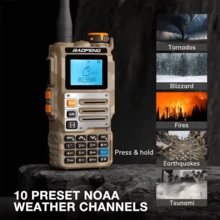Baofeng K63 6W Powerful Tri-Band 1.25M VHF UHF FM Amateur Ham Two Way Radio Walkie Talkie - Negro - Ver 2