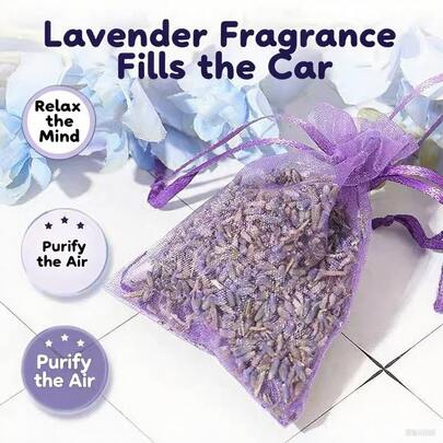 10 Packs Of Dried Lavender Floral Sachets, Used For Sleeping In Cars, Adding Fragrance To Bedroom Wardrobes, And Freshening The Air.