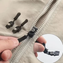 6/12pcs Universal Zipper Repair Kit - Easy To Install Seamless Zipper Slider Replacement, Suitable For Jackets, Luggage, Backpacks, Boots - Durable Black Zipper Pulls - Multicolor - View 3