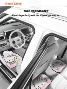Thảm lót sàn ô tô Hello Kitty Back Piece Silk Loop - Thảm bền, chống trượt, dễ vệ sinh, thiết kế dễ thương để trang trí nội thất, phù hợp với hầu hết các loại xe, thoải mái và an toàn cho mọi lứa tuổi, quà tặng lý tưởng cho người hâm mộ Hello Kitty, tăng tính thẩm mỹ cho ô tô - Mảnh sau - Xem 6