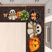 Kitchen Rug Set - 1 Piece Non-Slip Machine Washable Polyester Hallway Runner And Mat For Kitchen, Bathroom, Bedroom, Living Room - Indoor/Outdoor Decor Ghost And Pumpkin Design - Multicolor - View 5