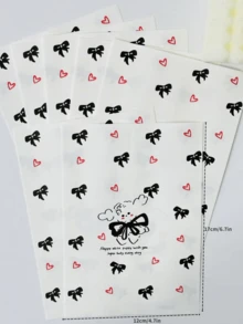 50 pièces Sacs cadeaux en papier de 4,7 x 6,7 pouces, sacs cadeaux avec motif nœud et cœur, sacs cadeaux épais et de qualité supérieure, sacs de rangement pour cadeaux mignons et de dessin animé, sacs cadeaux pour accessoires, convenant pour les sacs cadeaux faits maison, l'emballage de Noël, la Saint-Valentin, les bonbons, les mariages, les anniversaires et les fêtes.