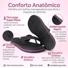 Chinelo Sandália Feminino 100% Micro Ortopedico Leve Macio Confortável Envio Imediato Dedo-x