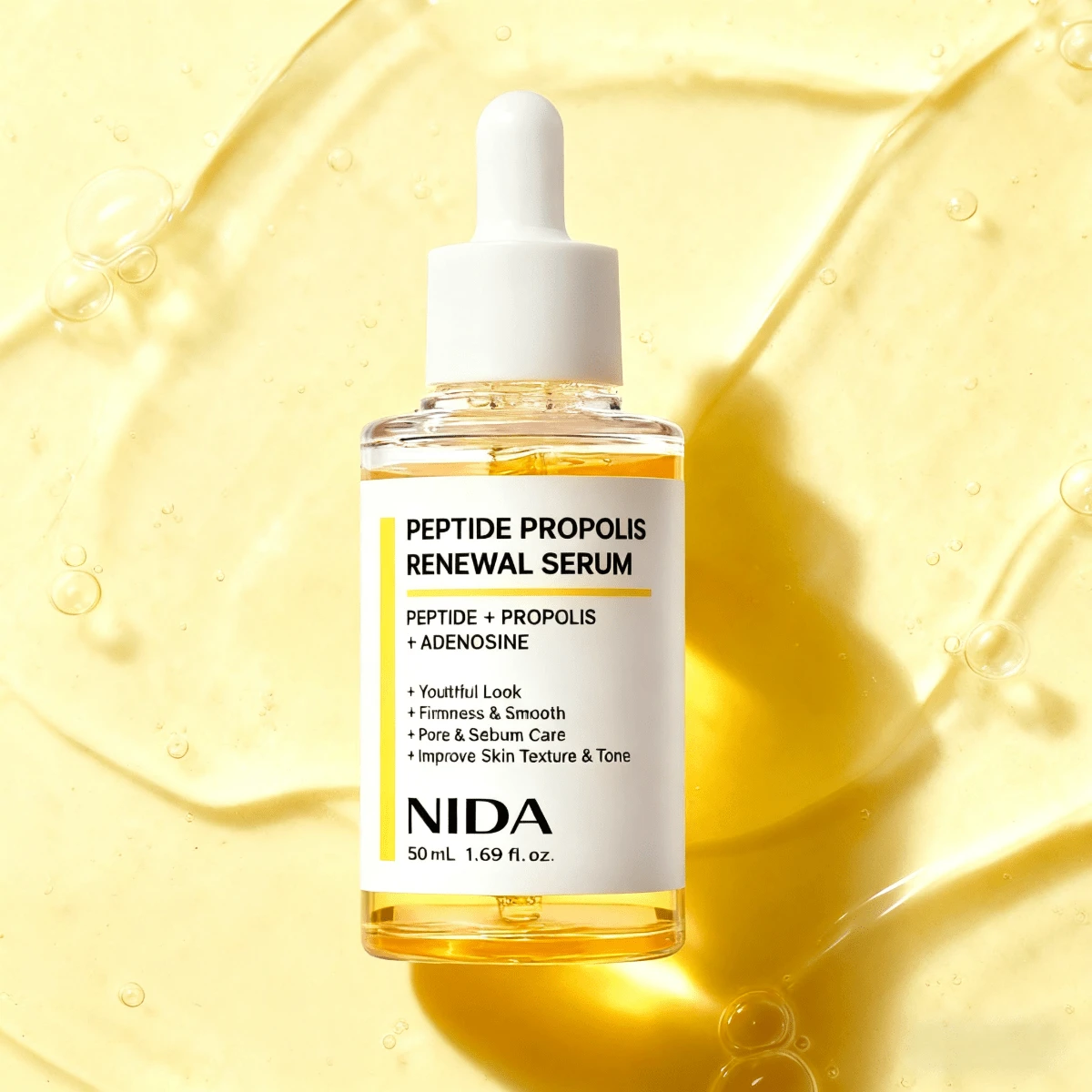 NIDA Peptide Propolis Renewal Serum | Wrinkles Fine Lines Aging Skin Daily Radiant,Youthful Look, Wrinkles, Fine Lines - Màu Mù tạt vàng - Xem 1