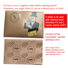 1块优质便携式珠宝清洁布，抛光布，适用于纯银、黄金、铂金首饰、手表、硬币，去除氧化层，保持珠宝清洁闪亮（搭配珠宝清洁液使用效果更佳！！！）