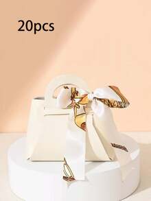 1/5/10/20pcs High Quality Leather Gift Bags With Bow, Candy Boxes, Ribbon Boxes, Candy Bags, Party Gift Bags, Mini Pouches, Jewelry Packaging Boxes, Leather Boxes, Suitable For Various Occasions And Events