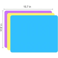 3 Pack Silicone Mat Large Silicone Sheets For Crafts, Liquid, Resin Jewelry Casting Molds Mat, Silicone Placemat 157" X 118" (Blue &Amp; Rose Red &Amp; Green) - ColorC - 查看 2