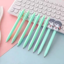 Cartoon Signature Pen, Customized Creative Acrylic Sticker Push-Button Ballpoint Pen, Personalized Cartoon Anime Acrylic Neutral Pen Accessories, Promotional Signature Pen