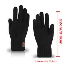1 Pair Thickened Thermal Lined Knitted Gloves, Suitable For Both Men And Women During Autumn And Winter, Ideal For Driving, Cycling, Skiing, And Everyday Outdoor Activities, Making A Practical Small Gift For Holidays Or Birthdays. - Multicolor - View 5