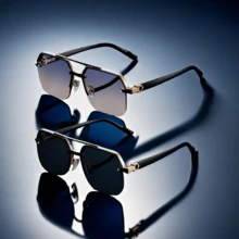 1 chiếc kính gọng nửa phẳng cao cấp mới năm 2025, thời trang, đa năng, phù hợp cho lái xe, câu cá ngoài trời, thể thao, đi biển và sử dụng hàng ngày. - Nhiều màu - Xem 3