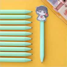 Cartoon Signature Pen, Customized Creative Acrylic Sticker Push-Button Ballpoint Pen, Personalized Cartoon Anime Acrylic Neutral Pen Accessories, Promotional Signature Pen