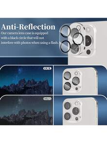 Yezodawee 6 Pcs Set Screen Protector Set Compatible With Apple Models Anti-Peeping Screen Tempered Film 3 Pieces + 3D Lens Protector 3 Pieces 1:1 HD Picture Quality Anti-Scratch And Not Easy To Break Durable Applicable Compatible With Apple X/XR/11/12/13/14/1516/16pro/16plus/16pro Max/16e/17/17 Air/17 Pro/17 Pro Max Full Series