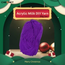 1 pieza Hilo de leche de 5 capas, hilo para tejer a crochet, adecuado para tejer bolsos, bufandas, sombreros, suéteres, muñecas DIY, 50g/pieza - Multicolor - Ver 19