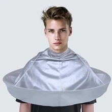 Adult Hair Cutting And Haircutting Cloth Cape Non Stick To Hair Household Hair Cutting Artifact Shawl Self Cutting Hair Apron Special 1pc - Grey - View 1