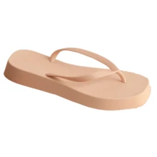 Chinelo Feminino Preto Rasteiro Flat Borracha Solado Robusto Unissex Confortável