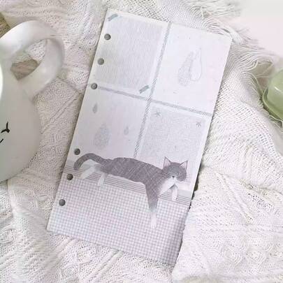 Ricarica di fogli per blocco note A6 a doppia faccia, inserti forati sciolti per agenda A6, diario fatto a mano