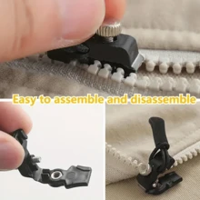 6/12pcs Universal Zipper Repair Kit - Easy To Install Seamless Zipper Slider Replacement, Suitable For Jackets, Luggage, Backpacks, Boots - Durable Black Zipper Pulls - Multicolor - View 10