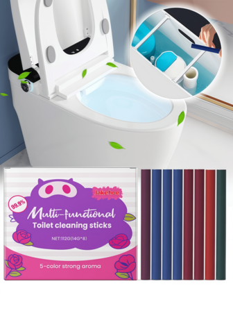 Toilet Cleaner, Toilet Cleaning Stick, Cleans Toilet Odor, Stains, Urine Stains, Leaves A Fresh Scent, Toilet Cleaning Stick