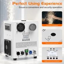 SEBRUANC 800W Resistance Heating Electronic Spark Machine , Smart DMX Control Cold Flame Electronic Flower Spark Machine , Stage Equipment Special Effect Machine With Wireless Remote Control , 3CH Stage Equipment Showing Machine For Outdoor Concert Musical Show Live Show Wedding Party Performance - White - View 5