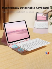 4-In-1 Keyboard Protective Case, Compatible With Samsung Galaxy Tab, IPad, Redmi Pad SE, Includes Detachable Wireless Bluetooth Keyboard (150mAh) And Mouse, Tablet Protective Case With Pen Slot