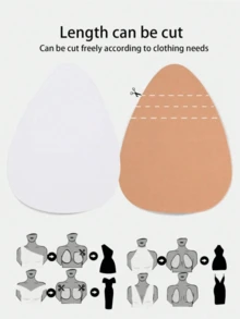 2 件-4 件加大号米色咖啡黑色隐形乳房提升胶带粘性聚拢文胸适用于 A-E 罩杯乳房一次性文胸，乳房提升无肩带露背文胸聚拢隐形粘性文胸女士 - 彩色 - 查看 7