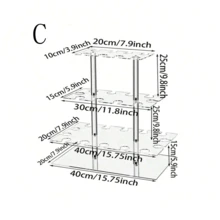 1 Set Acrylic 2-Tier/3-Tier Champagne Tower Display Stand, Thick Transparent Champagne Glass Holder Suitable For Wedding, Party, Celebration