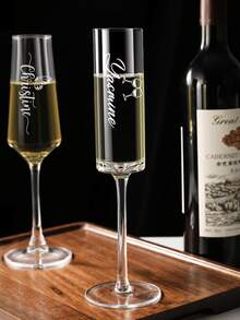 （1只/2只）高品质香槟杯，采用优雅的UV印刷技术，可定制姓名、图案和颜色。个性化香槟杯，适用于婚礼、订婚和周年纪念日——先生和太太祝酒杯套装——是送给新婚夫妇、新娘送礼会和浪漫庆祝活动的完美可重复使用礼物。 - 多色 - 查看 2