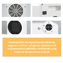 Aquecedor Portátil Elétrico Potente Giratório 2000W Luxo - Entrada do Brasil (220V) - Visão 4