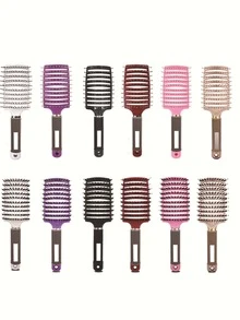 奢华美发梳套装 - 头皮按摩梳和卷发专用顺发梳，尼龙刷毛，干湿两用，男女通用沙龙造型工具，旅行必备，旅行必备，发型，美发，梳子，背梳，造型梳，卷发梳，边缘梳，发梳，梳发，梳子套装，梳发，卷发梳，顺发梳，女士专用梳子，头发，旅行，美发产品，美发工具，美发用品，理发师，理发师配件，理发店，美发设备