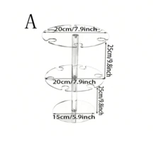 1 Set Acrylic 2-Tier/3-Tier Champagne Tower Display Stand, Thick Transparent Champagne Glass Holder Suitable For Wedding, Party, Celebration