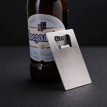 50 Abridores De Botellas De Acero Inoxidable Para Tarjetasa, Abrebotellas creativo Ace of Spades, abrebotellas metálico de acero inoxidable para cerveza, destornillador personalizado destornillador doméstico portátil - Dientes de perro de plata - Ver 3