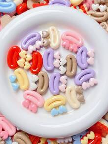 10/30/50pcs Random Mixed Funny Sausage Mouth Shiny Resin Cabochons, DIY Hairpin Headband Decor,Phone Case Accessories - Regular - View 8