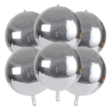 4D Metallic Orbz Balloon 22" (55cm) Kit 5/10 Party Decoration - Bạc - Xem 1