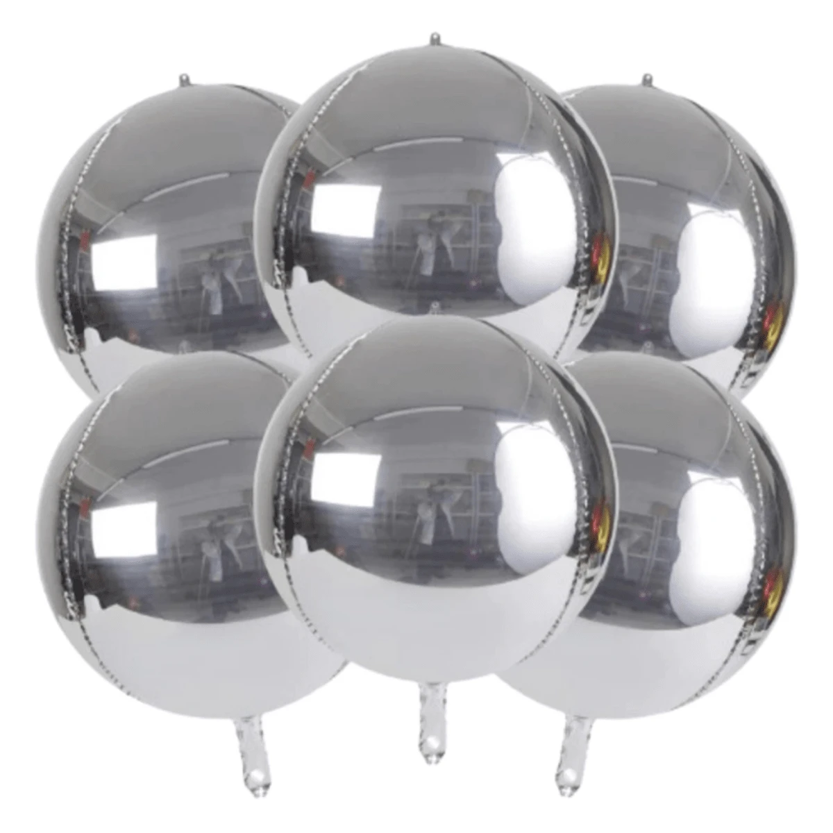 4D Metallic Orbz Balloon 22" (55cm) Kit 5/10 Party Decoration - Bạc - Xem 1