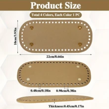 1pc Crochet Bag Bottom, DIY Woven Bag Bottom Accessory, Oval Bag Bottom Pad, Knitting Crochet Bottom, With Holes For Handbag, Wallet, Shoulder Bag