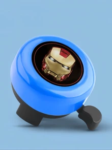 Marvel 1pc Marvel Cartoon Bicycle/Scooter Bell, Simple & Durable Cartoon Superhero /Spider-Man/Iron Man Bicycle Bell, Vibrant Colors & Adorable Design, Loud Warning + Cute IP Design, Suitable For Mountain/City Riding, Couples/Friends Birthday/Holiday Gift