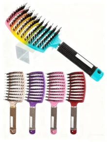 奢华美发梳套装 - 头皮按摩梳和卷发专用顺发梳，尼龙刷毛，干湿两用，男女通用沙龙造型工具，旅行必备，旅行必备，发型，美发，梳子，背梳，造型梳，卷发梳，边缘梳，发梳，梳发，梳子套装，梳发，卷发梳，顺发梳，女士专用梳子，头发，旅行，美发产品，美发工具，美发用品，理发师，理发师配件，理发店，美发设备