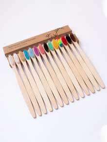 Periuță de dinți 10 buc, periuță de dinți din bambus, periuță de dinți de călătorie, periuță de dinți de unică folosință cu peri super moi pentru dinți și gingii sensibile, mâner din lemn pentru curățare profundă și îngrijire orală, acasă, baie, înapoi la școală, călătorie, pachet familial