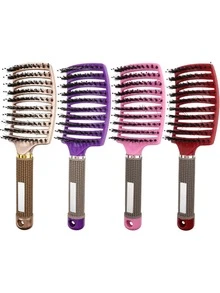 奢华美发梳套装 - 头皮按摩梳和卷发专用顺发梳，尼龙刷毛，干湿两用，男女通用沙龙造型工具，旅行必备，旅行必备，发型，美发，梳子，背梳，造型梳，卷发梳，边缘梳，发梳，梳发，梳子套装，梳发，卷发梳，顺发梳，女士专用梳子，头发，旅行，美发产品，美发工具，美发用品，理发师，理发师配件，理发店，美发设备