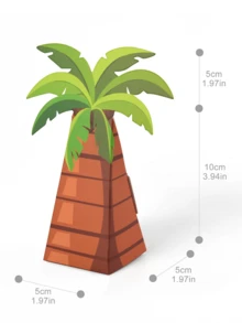 2 Stück Kokosnusspalmen Geschenkboxen, Hochzeitsgeschenke, tropische Hawaii Party Geschenkverpackung für Geburtstag, Babyparty, Hochzeit