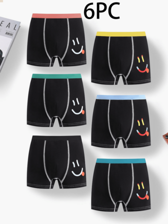 6pcs Children Underpant Cosplay Panties Children Cartoon Cotton Underwear Boys Boxer Kids Gift ﻿ ﻿