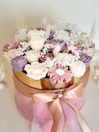 4pcs Silicone Candle Mold For Rose Blossoms, Carnations, Daisies, Rose Design - Suitable For Aromatherapy Candles, Soap, Wax, Resin Casting, Cake Dessert Mousse Decoration, Suitable For Valentine's Day, Mother's Day, Holiday Gifts, Birthday Gifts, DIY Decorations